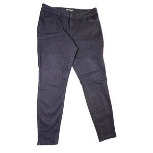 maurices Mid-Rise‎ Black Wash Denim Skinny Jeans Womens XL Long Stretch